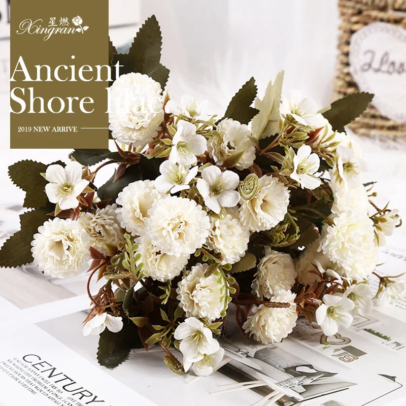 Высокое качество 6 цветов Свадебный стиль древний банк Сиреневый цветок дорога