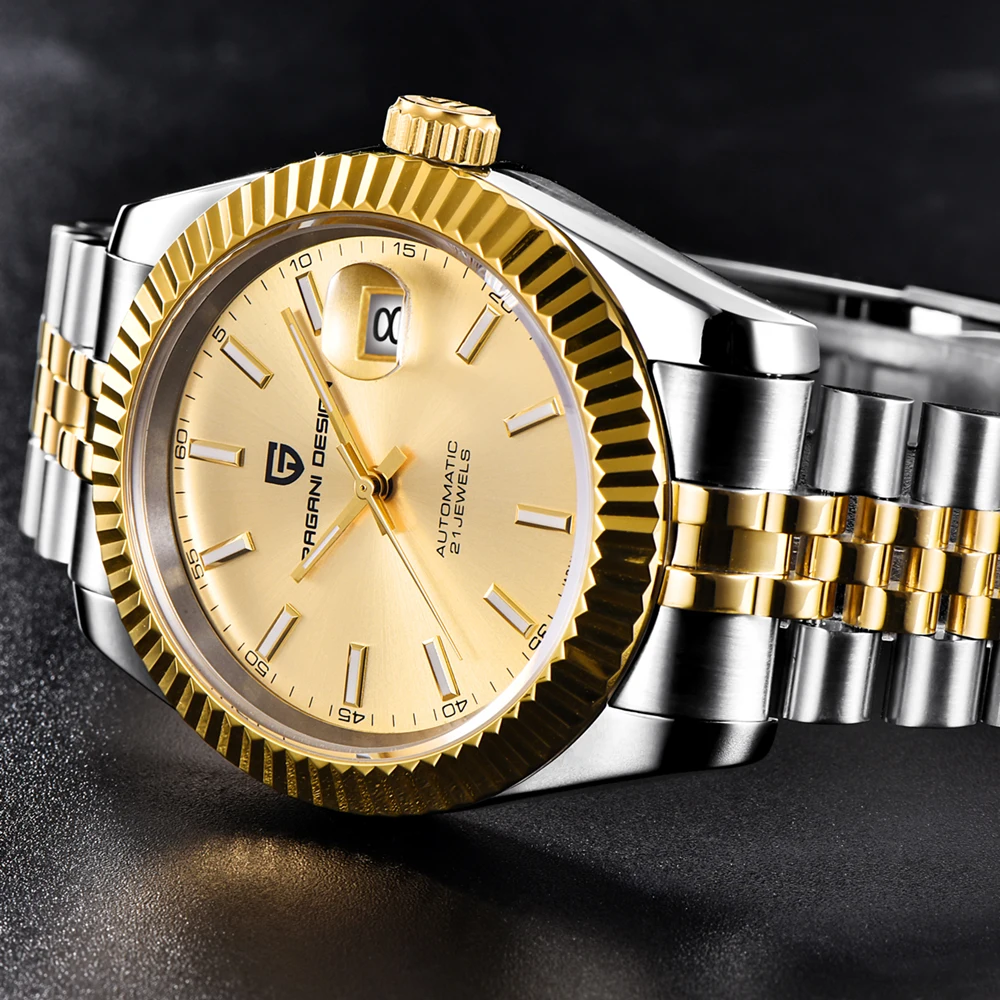 

PAGANI DESIGN Men Mechanical Watch Top Brand Luxury Automatic Watch Sport Stainless Steel Waterproof Watch Men relogio masculino