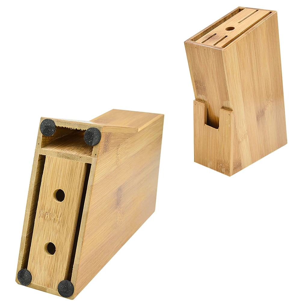 Wood Kitchen Knife Holder Multifunctional Storage Rack Tool Bamboo Block Stand Accessories | Дом и сад