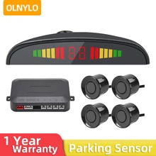 Car LED Parking Sensor Kit 4 Sensors 22mm Backlight Display Reverse Backup Radar Monitor System 12V 6 Colors