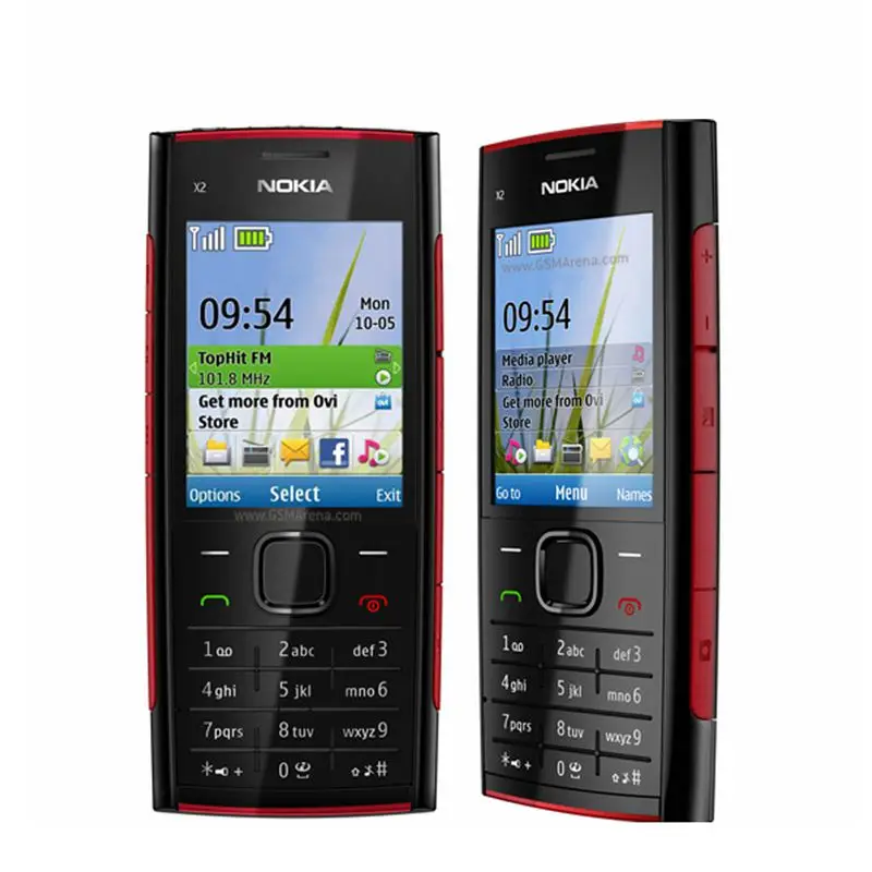 Nokia X2-00 Bluetooth FM MP3 MP4 плеер оригинальный X2 поддержка русской клавиатуры дешевый