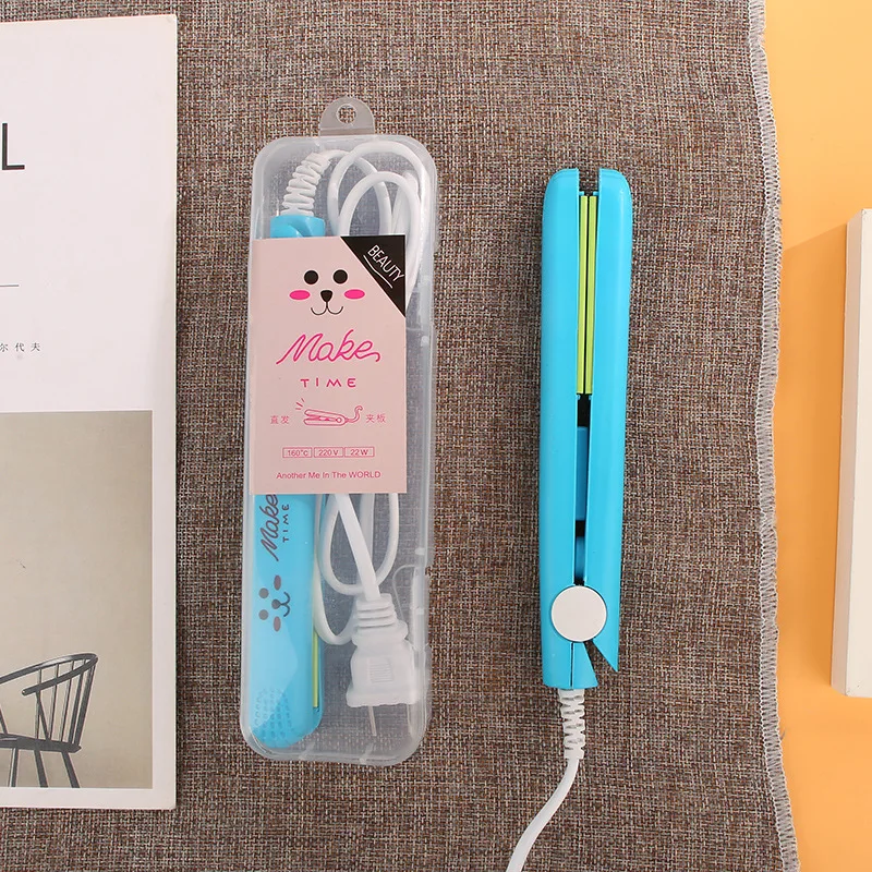 

Mini cute hair straightener dual use electric splint Bangs inside buckle hair salon style roll stick wholesale