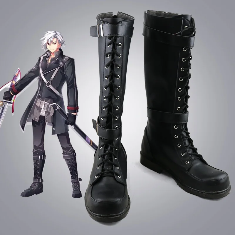 Игровая обувь Eiyuu Densetsu: Sen No Kiseki для косплея Rean Schwarzer Хэллоуина вечеринки