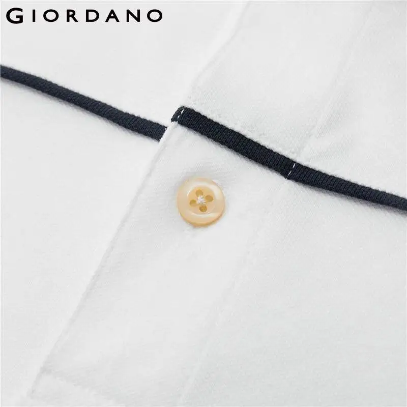 

Giordano Men Polos Contrast Embroidery Polo Shirt Short Sleeve Mesh Structure Stretchy Causal Summer Polo Homme 01011383