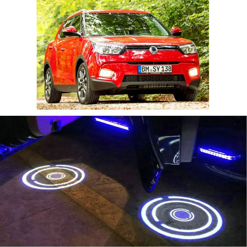 

Беспроводная приветственная лампа 2 шт./лот HD для Ssanyoung tivoli Tour xlv suv, автомобильные аксессуары