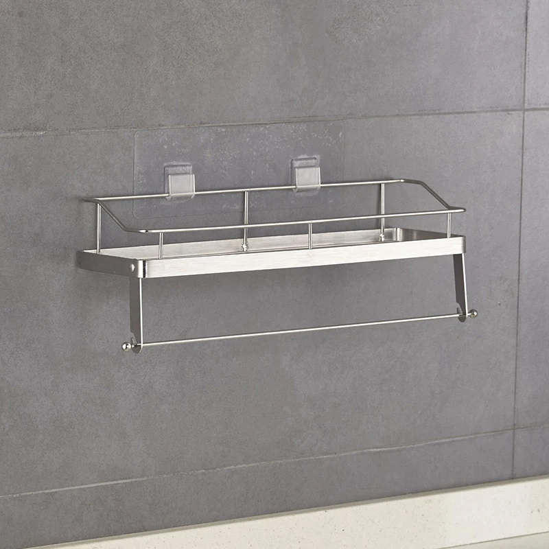 

304 Нержавеющая сталь Кухня Ванная комната Туалет полка настенный смеситель для душа клей без сверления органайзер для хранения шампунь дер...