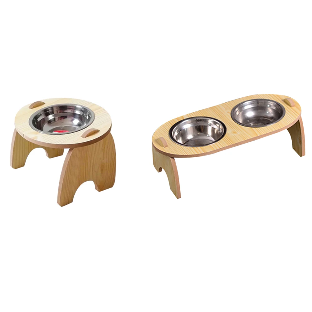 1/2 миски для домашних животных двойная миска кормушка собак и кошек подъемная из