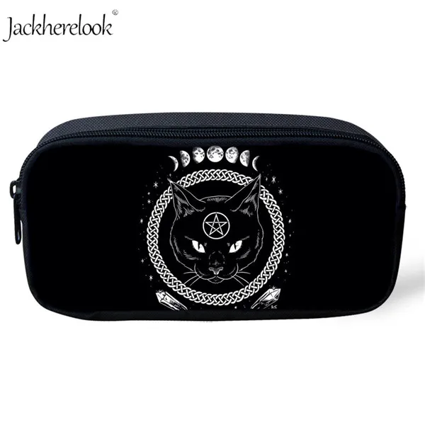 HK862K Jackhereook Черный Инь Ян кошки школьные рюкзаки для девочек милый детский рюкзак для котенка для мальчиков книжные сумки для начальной школы Студенческая сумка детские подарки - Цвет: HK862K