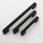 KK  FING, 1 шт., Современная черная алюминиевая кухонная мебель, ручка для шкафа, гардеробного стола, комода, ручки для мебели