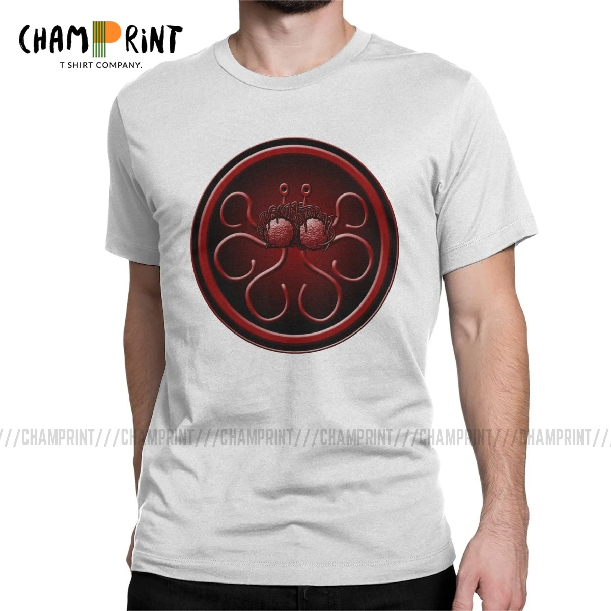 Забавная Мужская футболка с круглым вырезом из чистого хлопка изображением