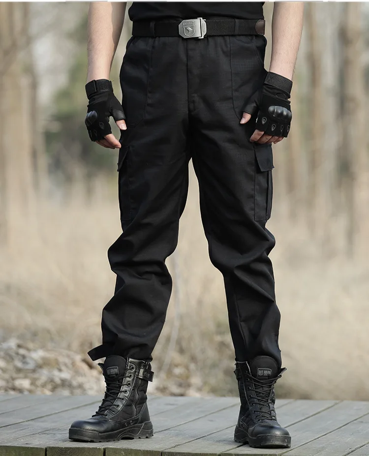 Мужские тактические военные карго штаны черные militar трек рабочие pantalon труда homme