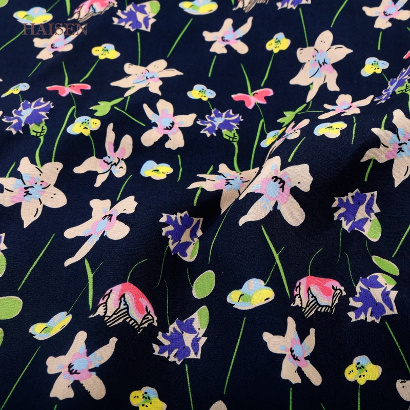 Haisen Цветочная серия печатная простыня ткань из поплина для квилтинга и шитья
