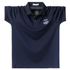 Рубашка-поло мужская однотонная, хлопковая Повседневная, деловая, летняя, простая, коричневая, большого размера 6XL