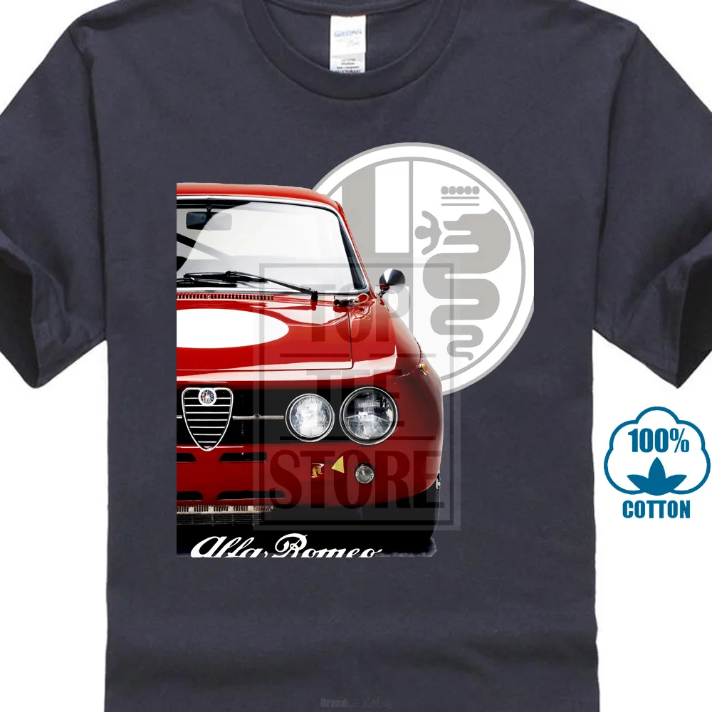 Тёмно-синий Новинка, Alfa Romeo, футболка на заказ для мужчин и с круглым вырезом, уникальный дизайн, модная футболка с автомобилем, уличная футболка, Camiseta 014881 - Цвет: Тёмно-синий