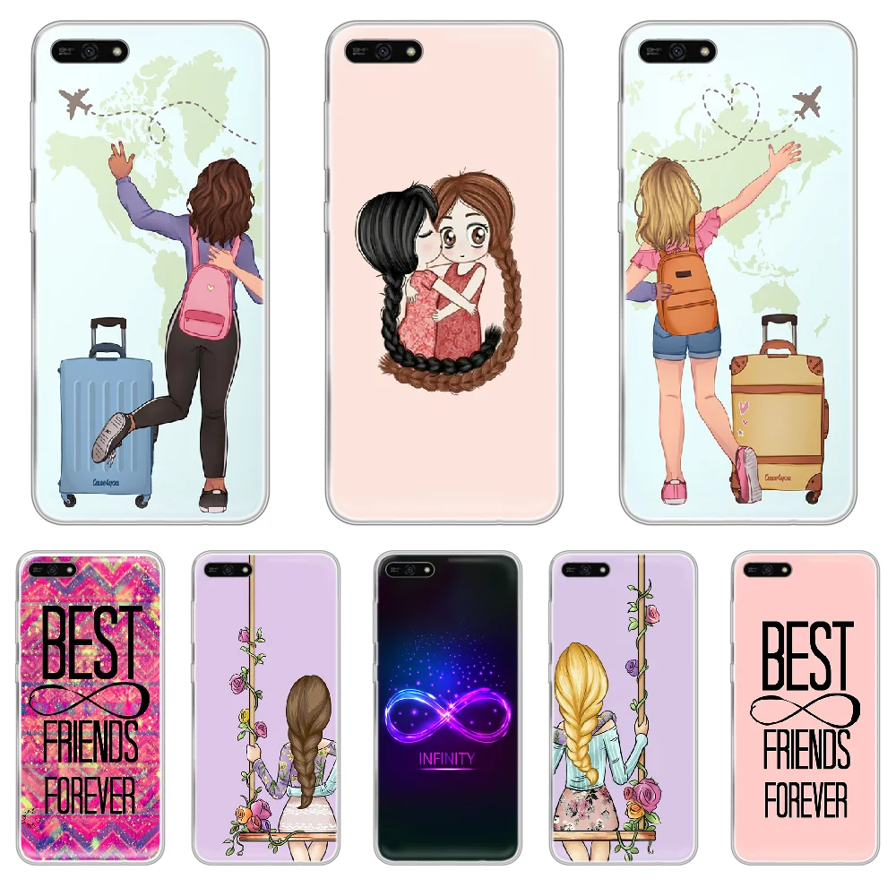 Чехол для телефона Best Friend Forever BFF корпус HUAWEI honor mate 8 9 10 20 30 A S X i pro lite Прозрачный