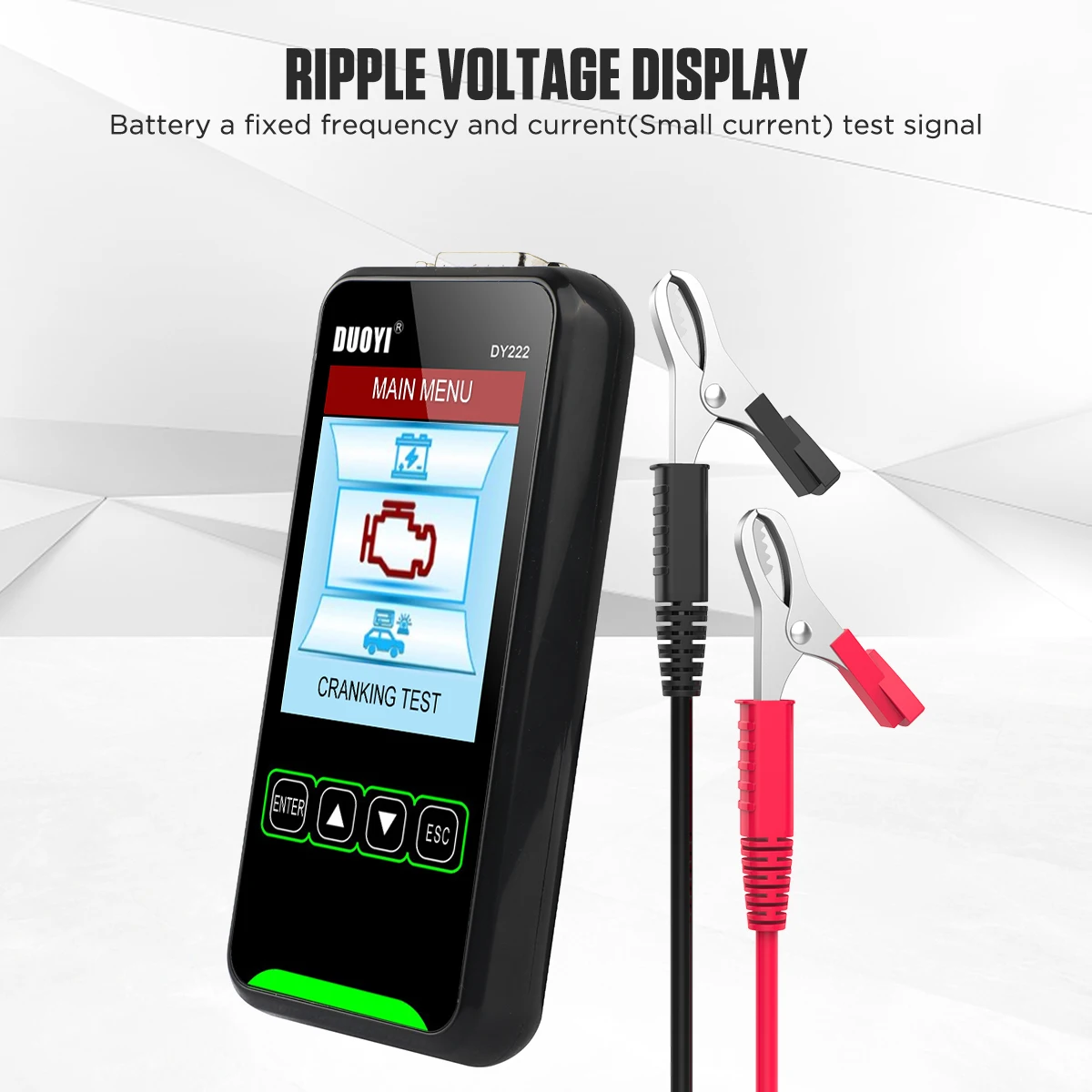 DUOYI DY222 12V/24V Car Battery Tester Automotive 100-1700CCA Load Auto Cranking and Charging System Test Tools | Инструменты