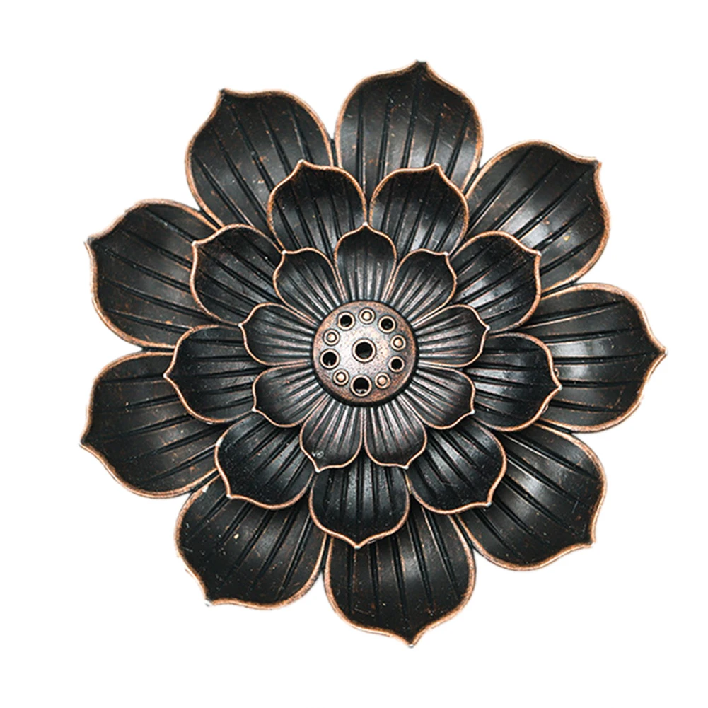 

Lotus Incense Holder Brass Incense Burner Stick Cone Incense Burner Holder with Ash Catcher