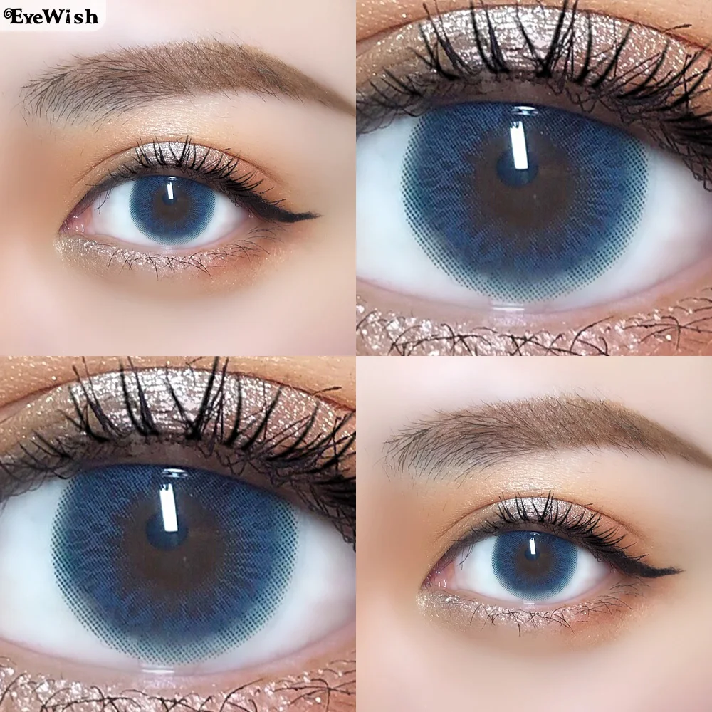 

EYEWISH-2pcs/pair Lenses Contact Lenses Iris II 4 Tone Colored Lenses for Eyes Eye Color Lens Prescription Lenses Eye Contacts