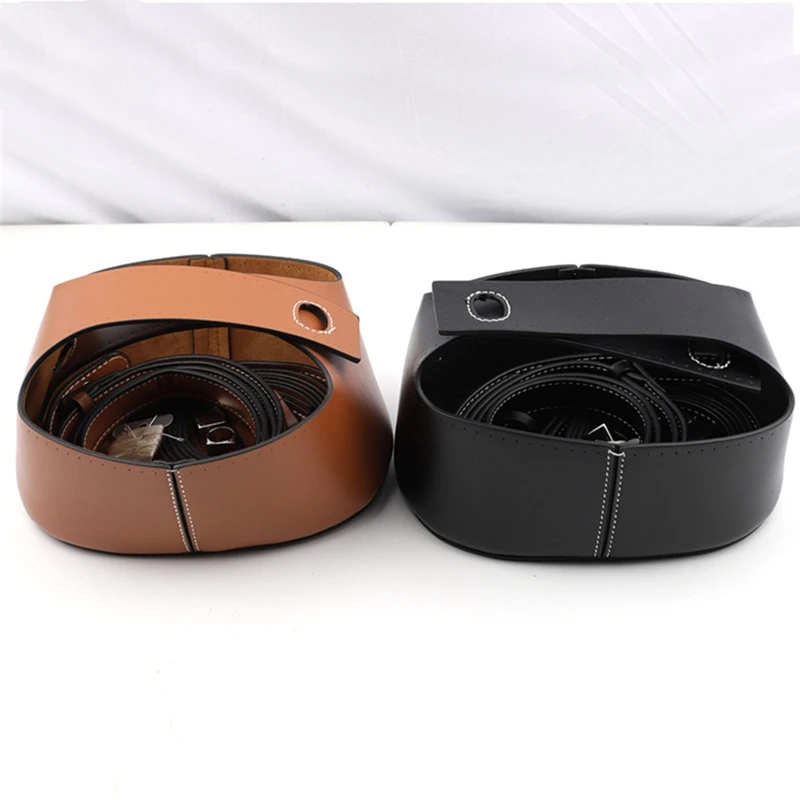 

PU Leather Bag Bottom Shoulder Strap Woven Bucket Bags Set Handbag DIY Accessori