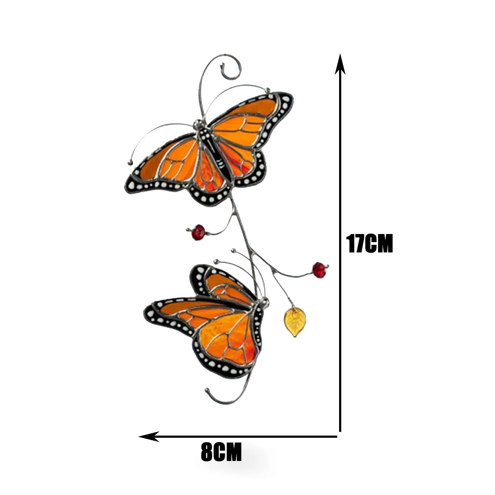 

Stained Butterfly Glass Window Decor, Hanging Butterfly Decorations For Wall Window Door Hanging Ornaments Butterfly ornament