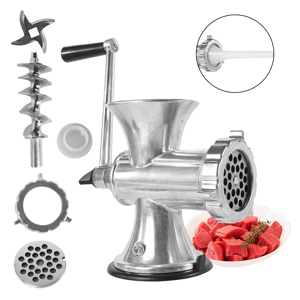 

Manual Mincer Meat Grinder Pasta Maker Hand Operated Beef Sausage Maker Kitchen Stainless Steel Pork Sausage Filling Machine