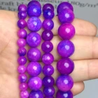 Натуральный камень, фиолетовый Sugilite Jades Круглые красочные россыпью бусины для изготовления ювелирных изделий 6 8 10 12 мм DIY Подвески Аксессуары для браслетов