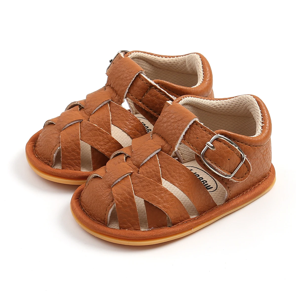 

Rome Style Soft Leather Baby Sandals Toddlers Summer Little Shoes For Girls Boys 0-18M Sandals Newborns Non-slip First Walkers