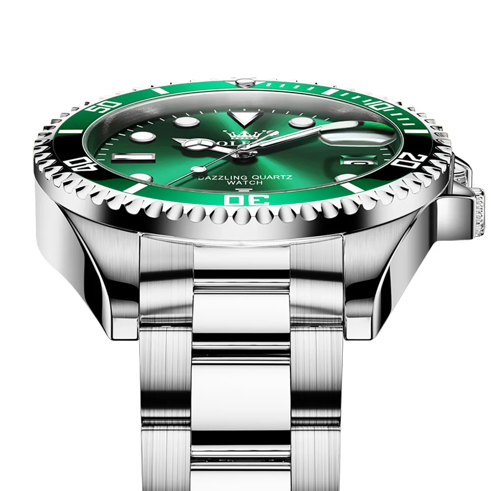 Мужские наручные часы OLEVS ночник циферблат и игла сапфировое стекло | Наручные