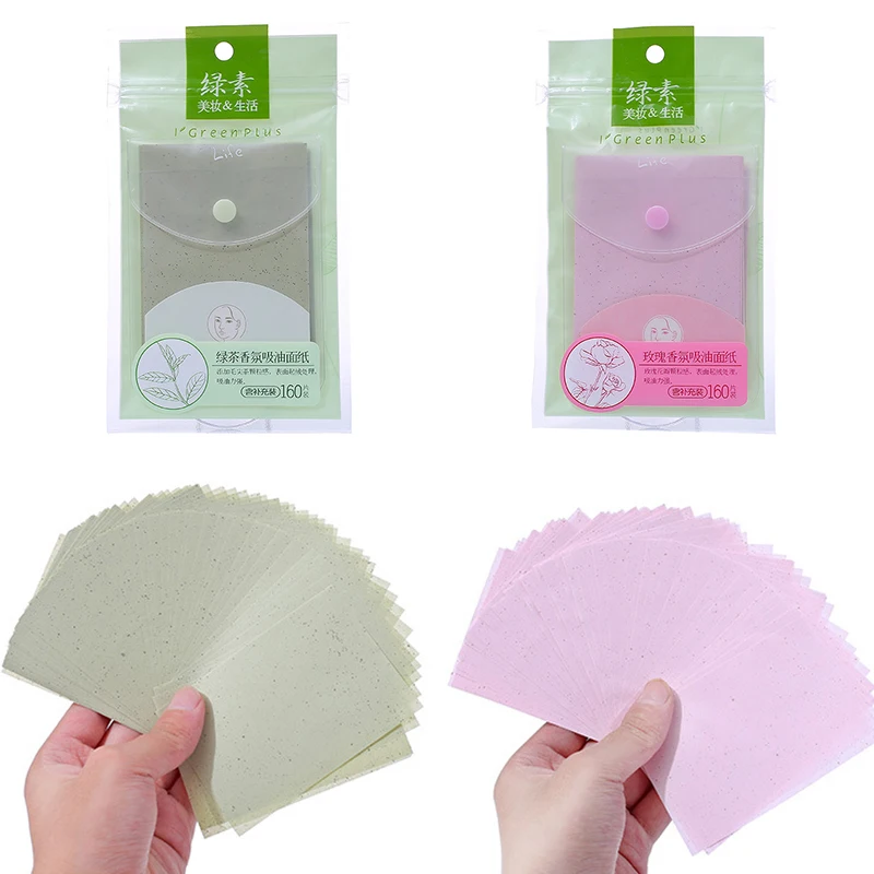 160 шт./упак. унисекс Портативный масло Управление салфетки уход за кожей лица