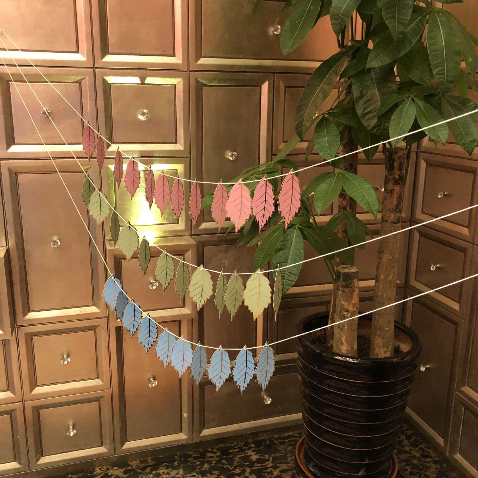 1 комплект листья бумага флаг баннер и флаги гирлянда цветочные баннеры сделай