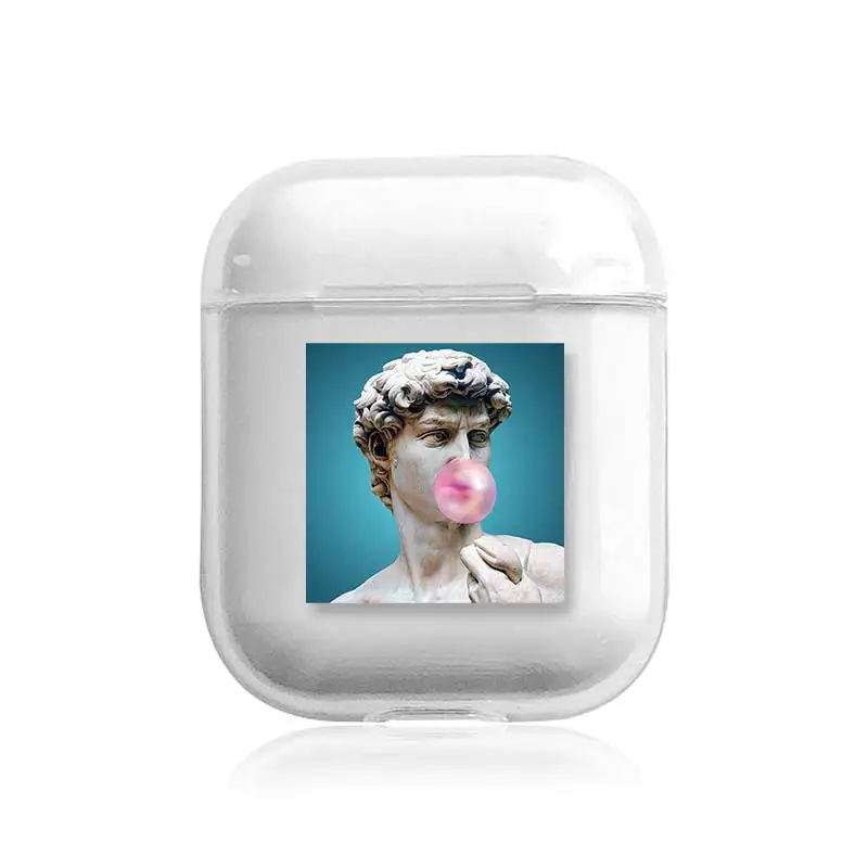 Милый чехол для Apple airpods со смешными героями из мультфильмов статуи искусство Беспроводной Bluetooth наушники чехол для переноски 1/2 Мягкий защитный чехол s - Цвет: pods107