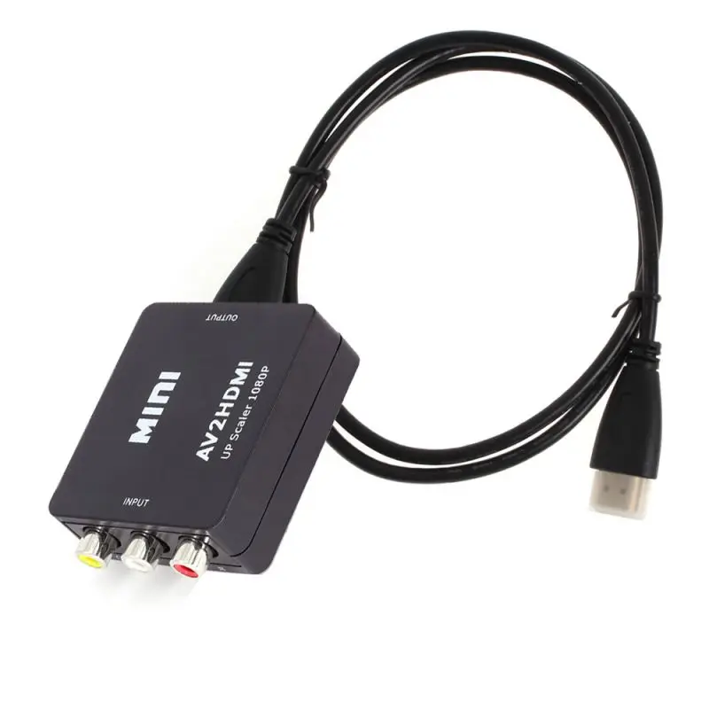 Upscaler RCA к HDMI 1080P 720P мощность ed AV/3 конвертер адаптер питания Композитный Аудио