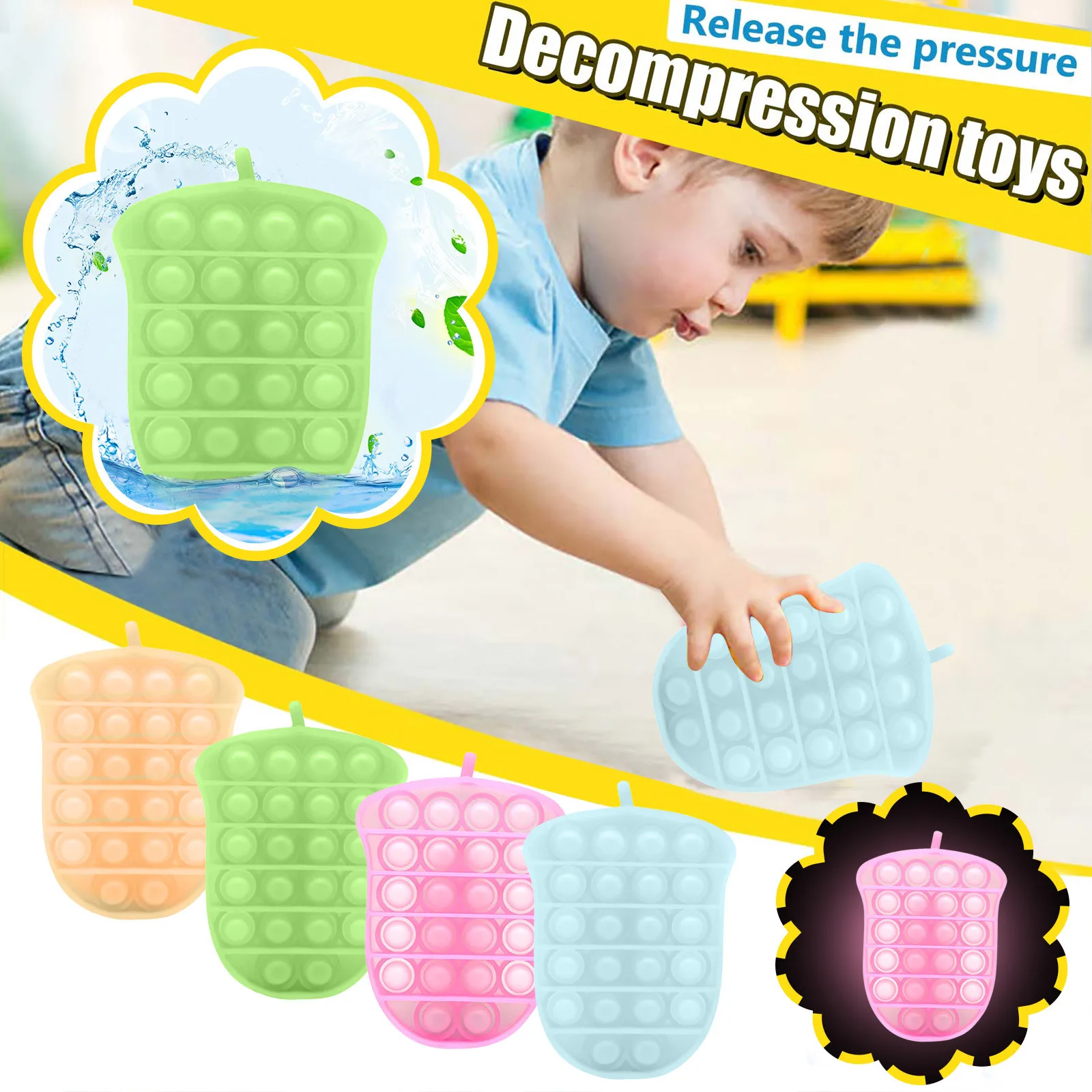 

Антистресс 1 шт., пузырьковая сенсорная игрушка-антистресс, Симпатичные диммеры, игрушки для людей с аутизмом и особыми потребностями, антис...