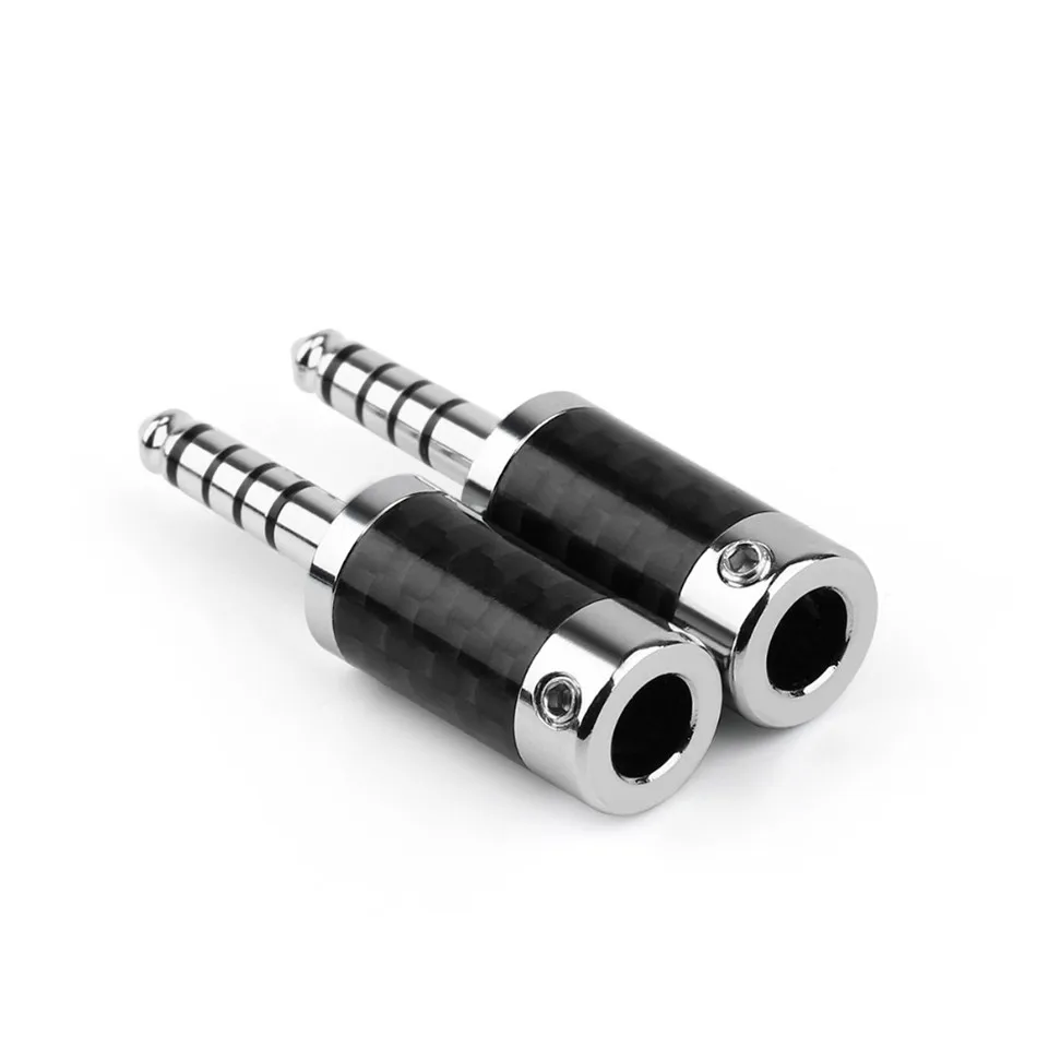 4.4mm Connector Rhodium Plated 4.4 mm 5 Pole Carbon Fiber Earphone Plug For NW-WM1ZA Headset Audio Jack Wire Metal Adapter | Электроника