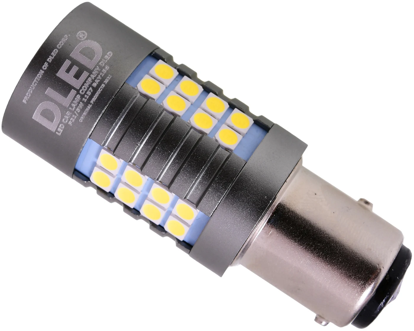 Автолампа светодиодная 1157 - P21/5W BAY15d SMD 3030 21W c обманкой ( 1 лампа. ) | Автомобили и