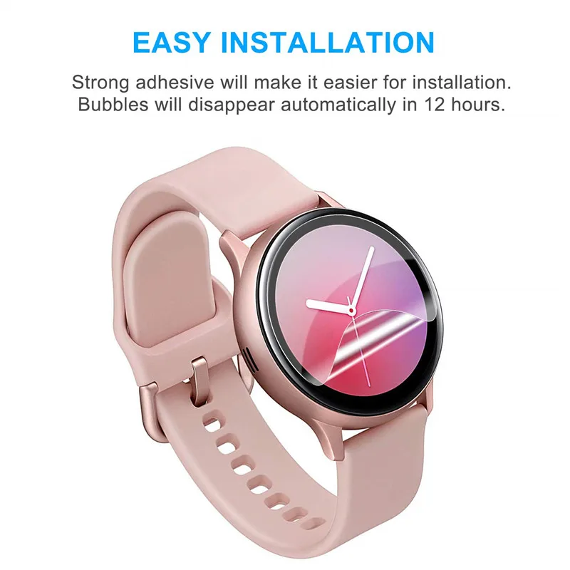 100 pcspack screen protector for samsung galaxy watch active 2 44mm 40mm galaxy watch 3 protective film 42mm watch accessories free global shipping