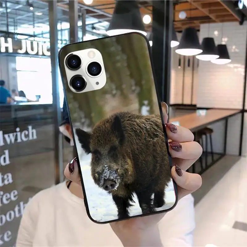

wild boar Phone Case for iPhone 11 12 mini pro XS MAX 8 7 6 6S Plus X 5S SE 2020 XR