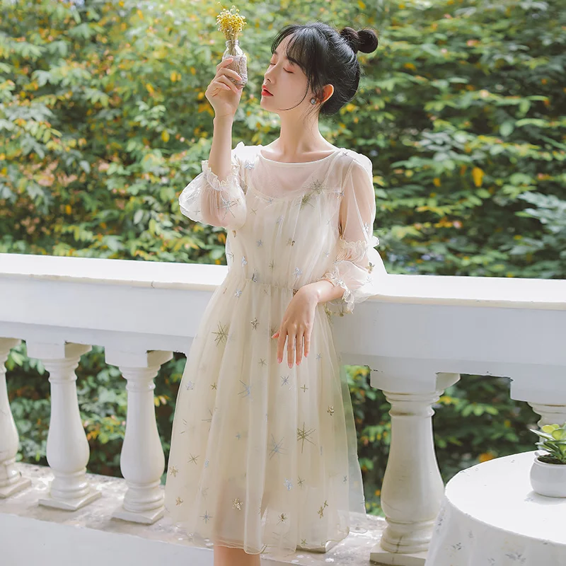 

Blingbling Estrela Radiante Sexy Party Summer Beach Lace Vintage Boho Casual Midi Dress Elegant Ladies Dresses Streetwear Kawaii