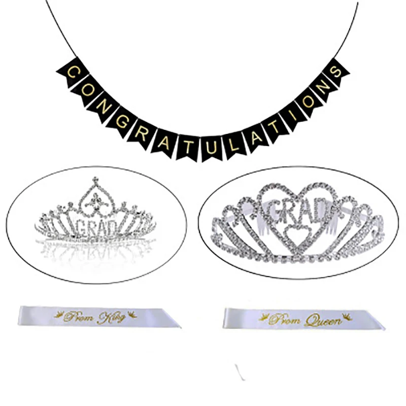 Горячая Распродажа Выпускной выпускной бал королева/король плечевой ремень град