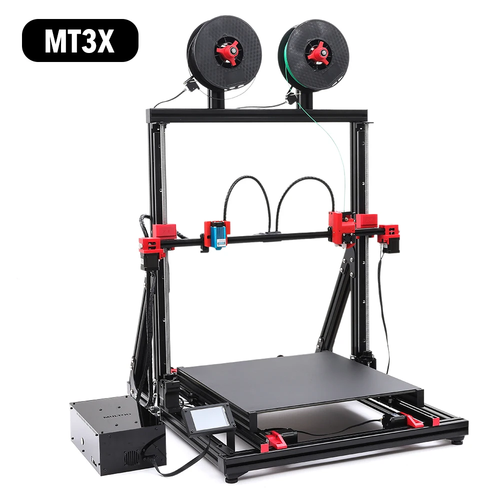 MULTOO 3D Printer MT3X Large Printing Size High Quality Precision Ball screw Preciser Single Dual 3D Printer 500*500*500