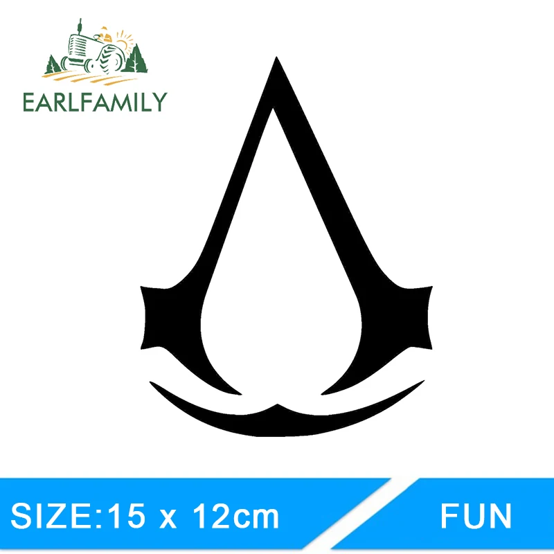 EARLFAMILY 15 см X 12 см автомобильный Стайлинг Assassins Creed логотип окна автомобиля бампер грузовик Наклейка виниловая Водонепроницаемая Автомобильная наклейка графика