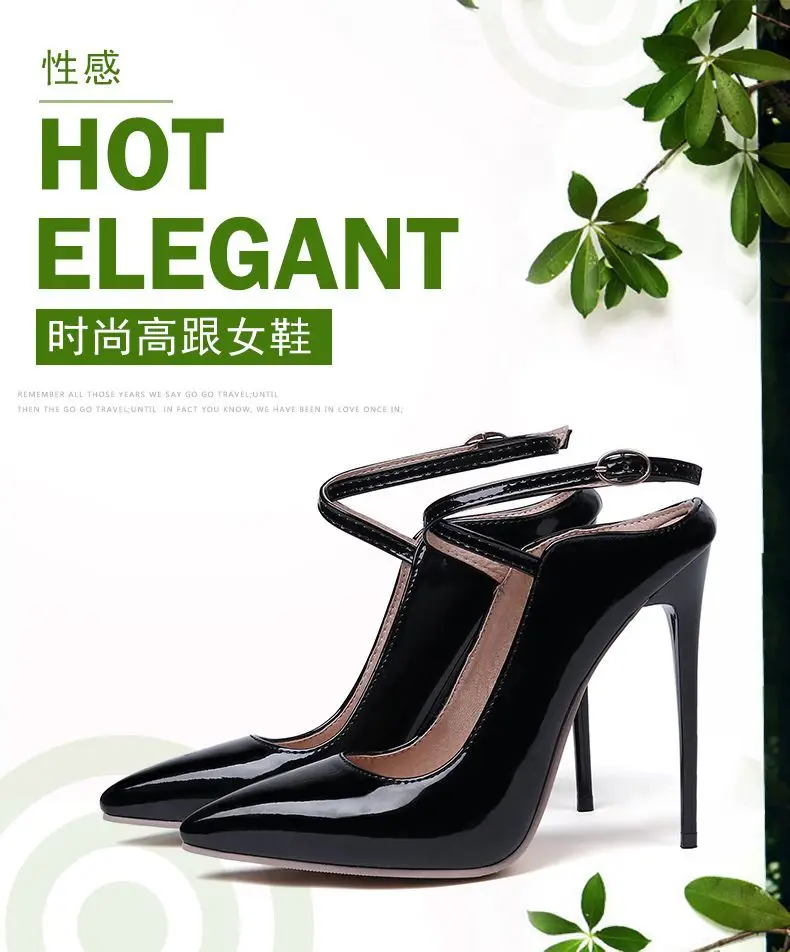 

Summer Ner Fashion High Heel Sandals Women Front & Rear Strap Catwalk Sexy Party Buckle Strap Shallow Thin Heels 12cm Hgh Heels