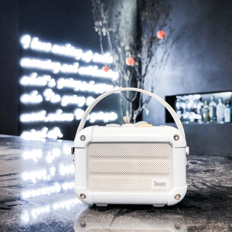 Отличный Divoom Macchiato Bluetooth беспроводной динамик Smog Синий металл радио открытый портативный ручной музыкальный плеер сабвуфер