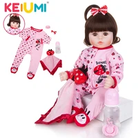 keiumi new fashion 60 cm 24 inch or 48 cm 18 inch reborn baby girl dolls lifelike reborn bonecas dolls toys kids playmates gifts