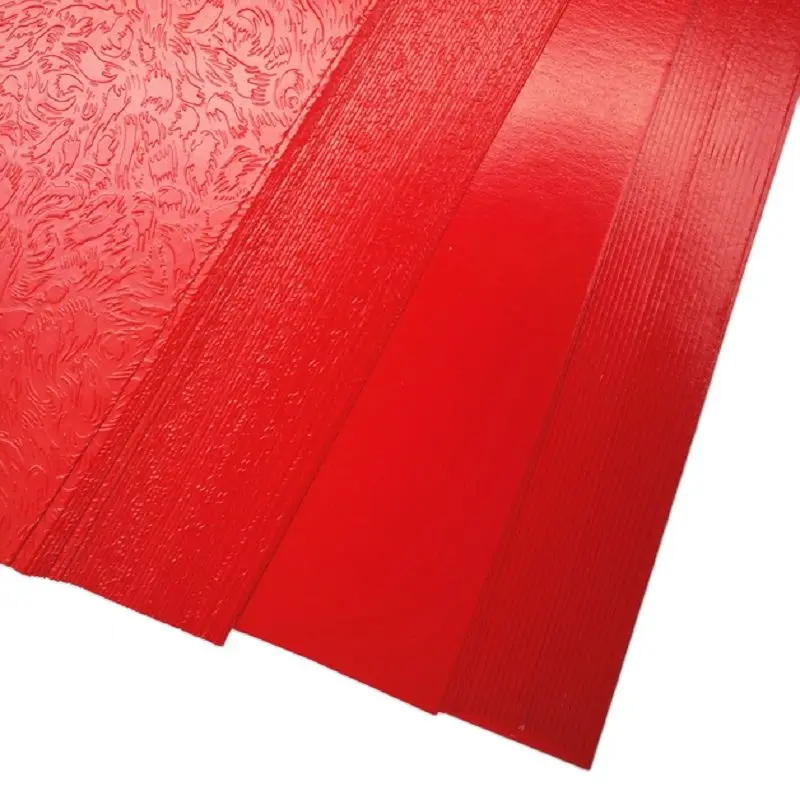 50 Sheets 250gsm A4 Size Pomegranate Cover Paper Red Envelopes Cardboard Light Red Texture Paper