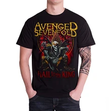 Мстители Sevenfold футболка Hail to The King Day Rises Мужская черная|