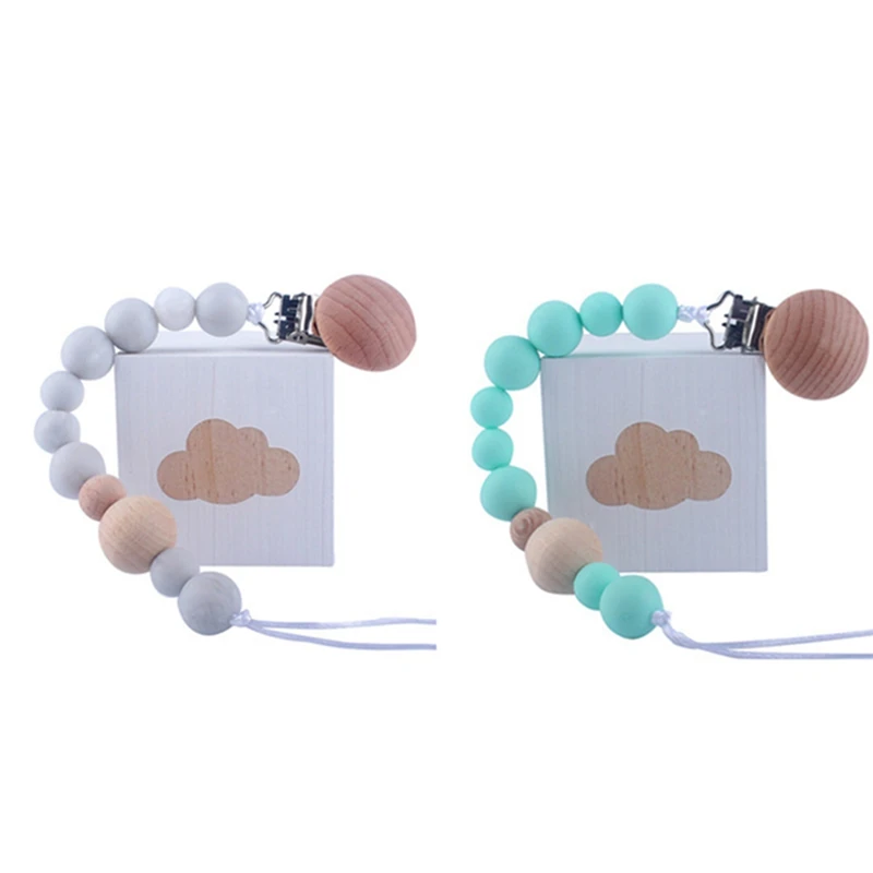 Новые деревянные детские соски клип анти падение младенческой цепь игрушка