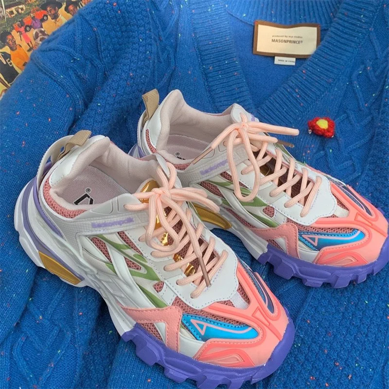 

Brand Design Women Sneakers 2021 Summer Women Colorful Shoes Breathable Lightweight Ladies Dad Shoes Classic Shoe Women's Shoes