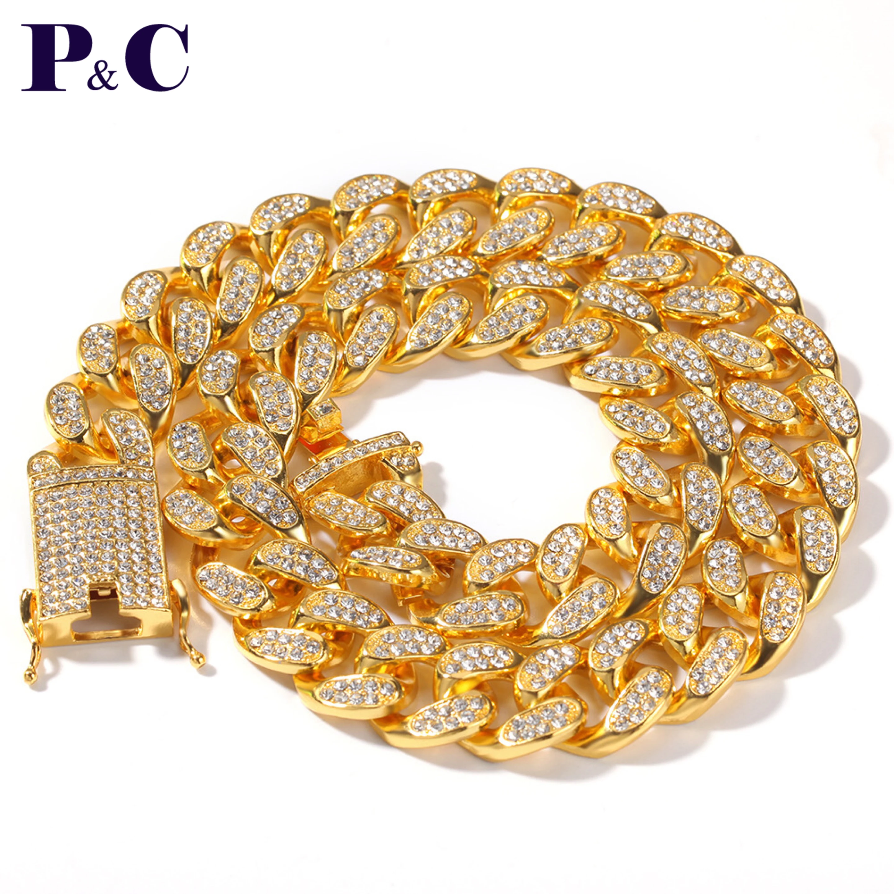 Ошейники для собак в стиле хип-хоп ювелирное изделие 20 мм. со льдом циркониевое