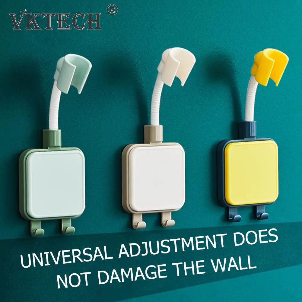 

Adjustable Shower Head Holder Base Universal Self-Adhesive Shower Wall Mount Stand Bracket Bathroom Accessories